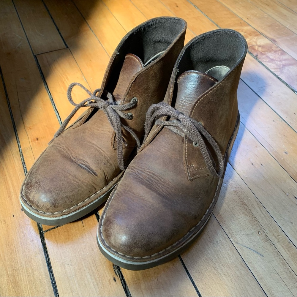 Clark’s Mens Brown Leather Chukka Boots
